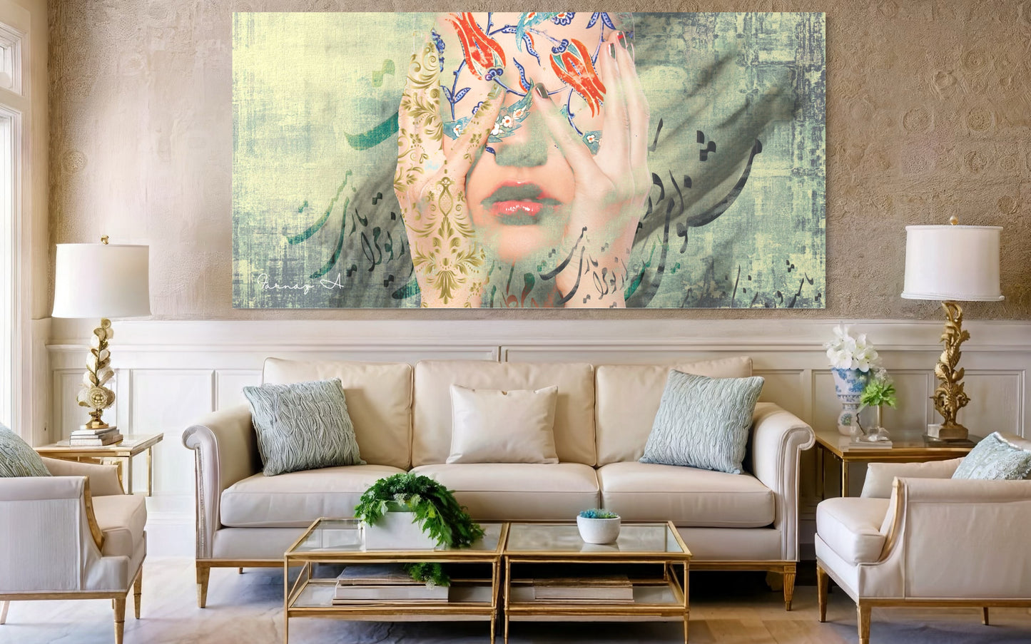 Mashno (Listen Not) – Mixed Media Digital Art Print | Hand-Finished with Acrylic & Gold Leaf