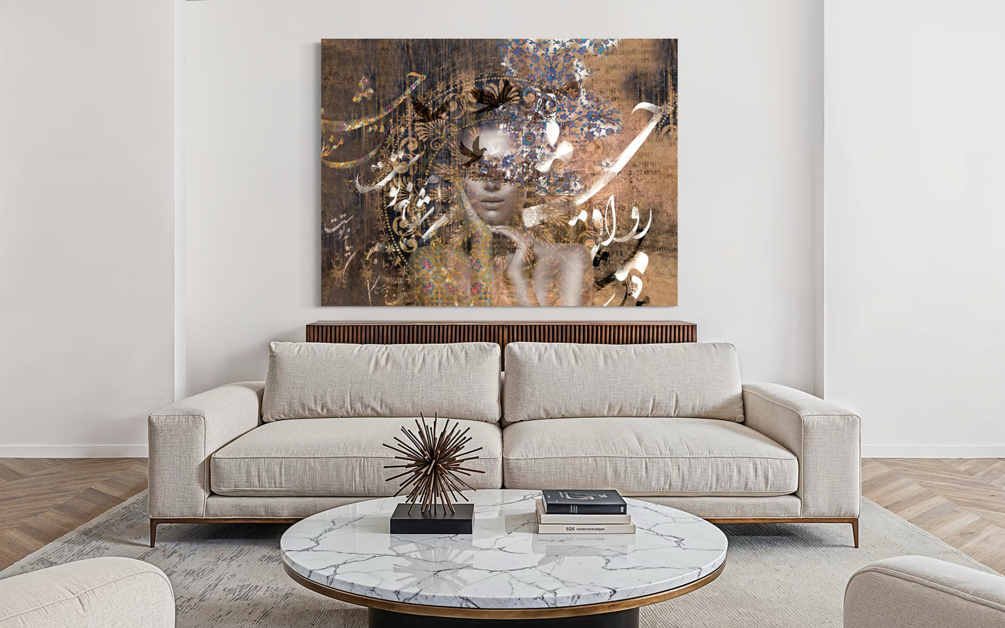 Ravagh – Mixed Media Digital Art Print | Hand-Finished with Acrylic & Gold Leaf