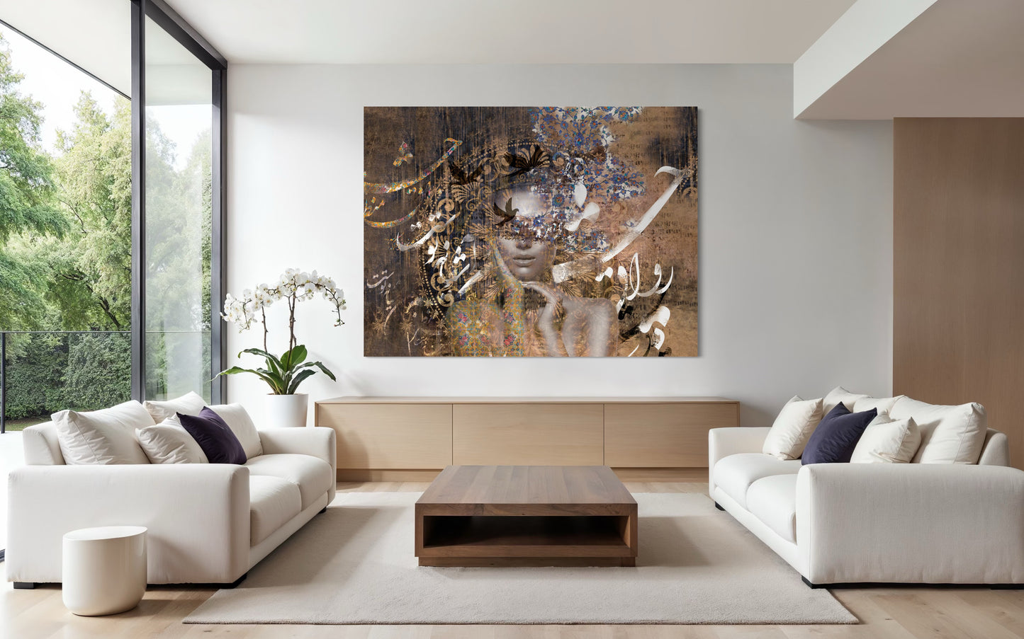 Ravagh – Mixed Media Digital Art Print | Hand-Finished with Acrylic & Gold Leaf